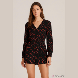 FINN & GRACE BLACK CHERRY ROMPER